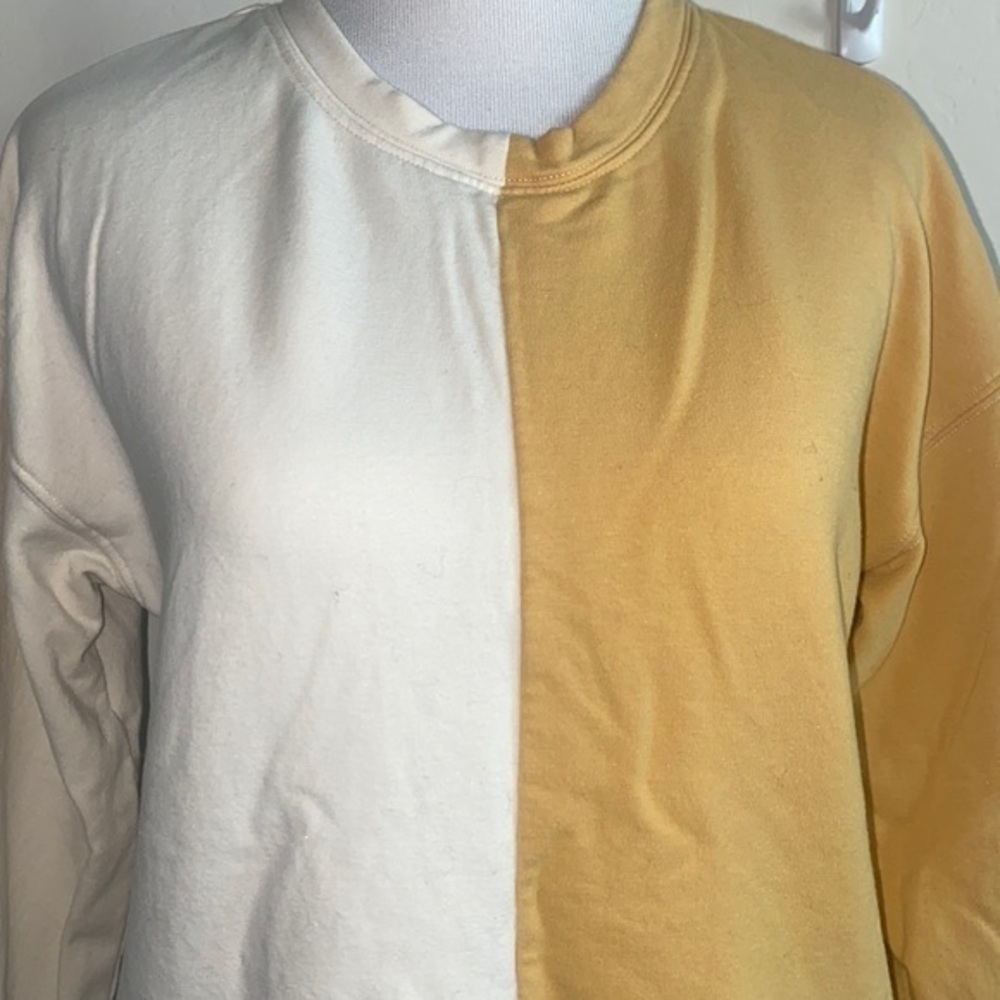 Marine Layer women’s xs cate colorblock two toned sweatshirt‎ - Picture 3 of 8